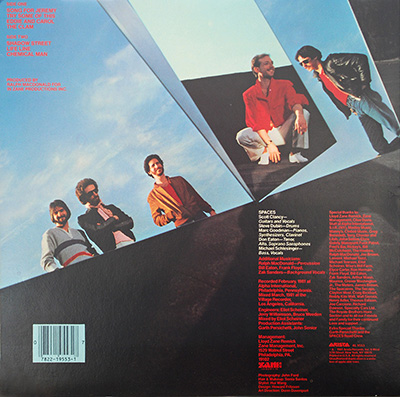 Spaces album back cover